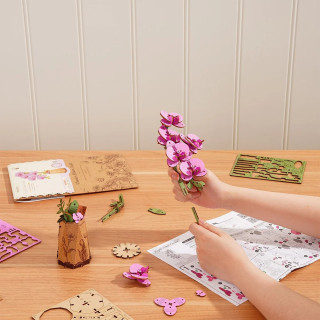 Holzbausatz Lila Orchidee