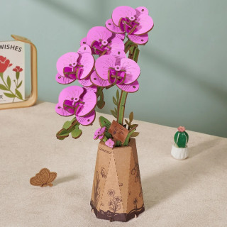 Holzbausatz Lila Orchidee